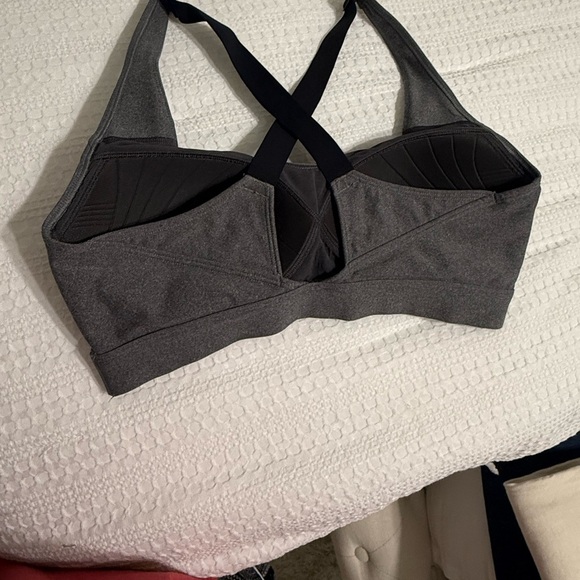 Under Armour Gray Sports Bra with Criss-Cross Straps - Picture 5 of 5